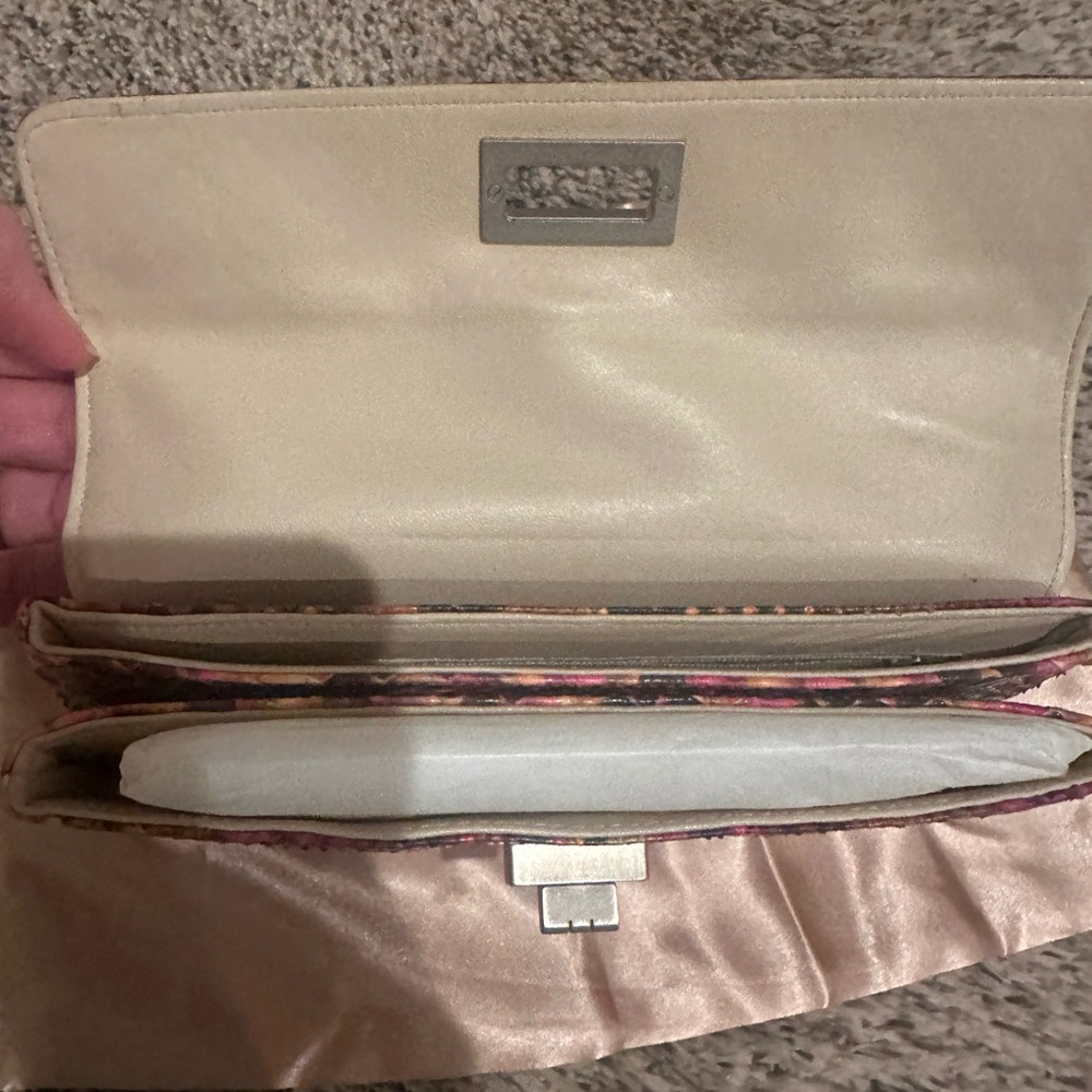 Chanel Python Pink Multicolor Clutch Reissue - image 8